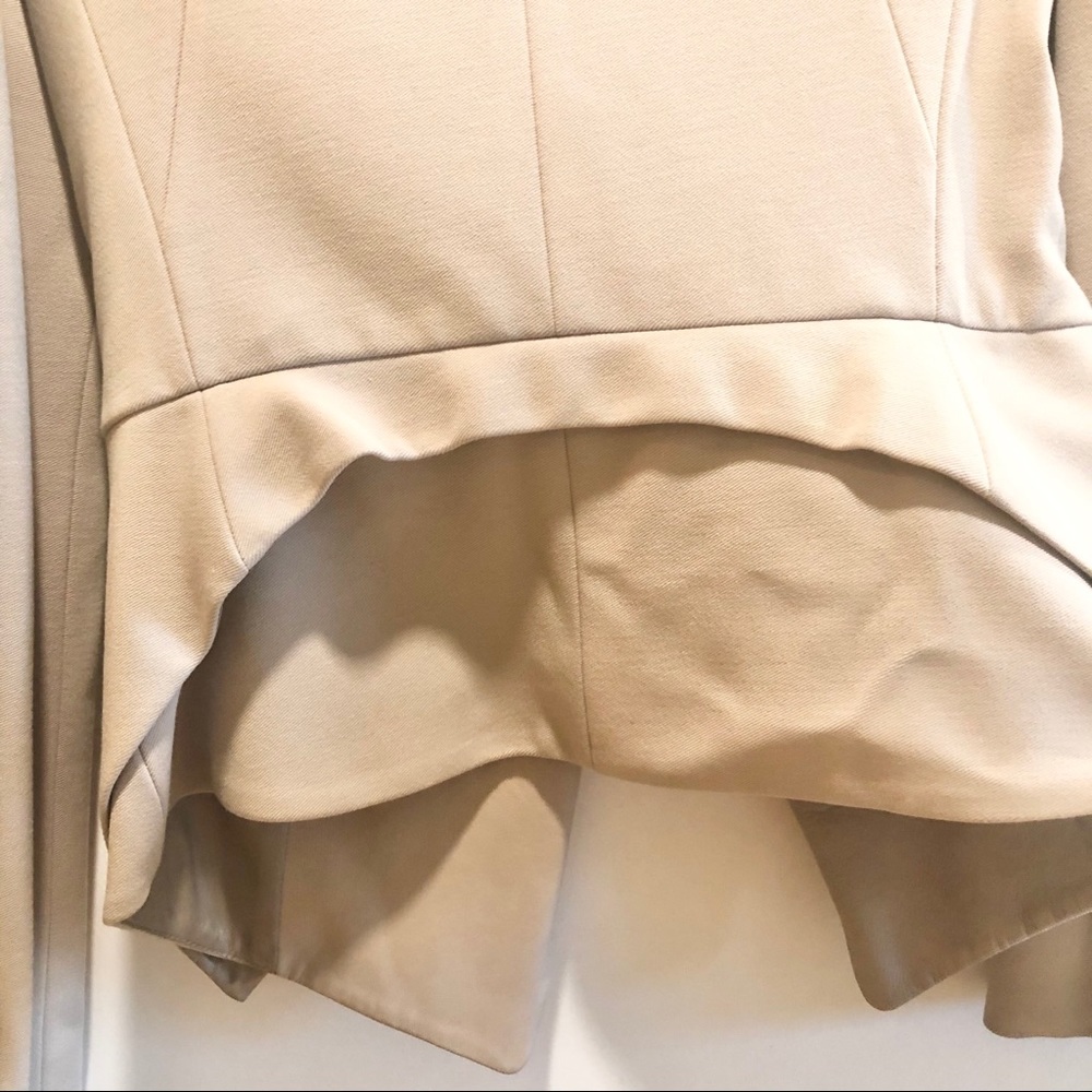 🥳 HOST PICK 🥳 HALSTON HERITAGE BLAZER W/ LAMBSKIN LEATHER DETAIL - Picture 5 of 14